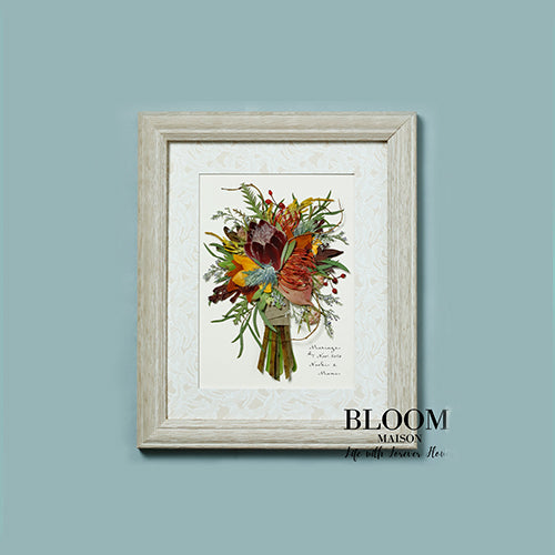 生花の押し花加工 アンジュ・ブーケスタイル S