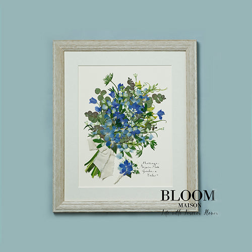 生花の押し花加工 アンジュ・ブーケスタイル L