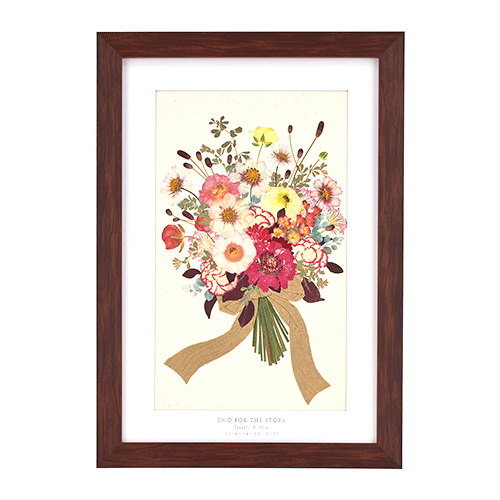 生花の押し花加工 セミロング アフターブーケ