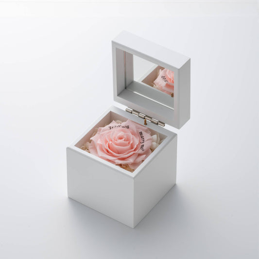 ミニ高級オルゴールボックス プロポーズ用_ピンク