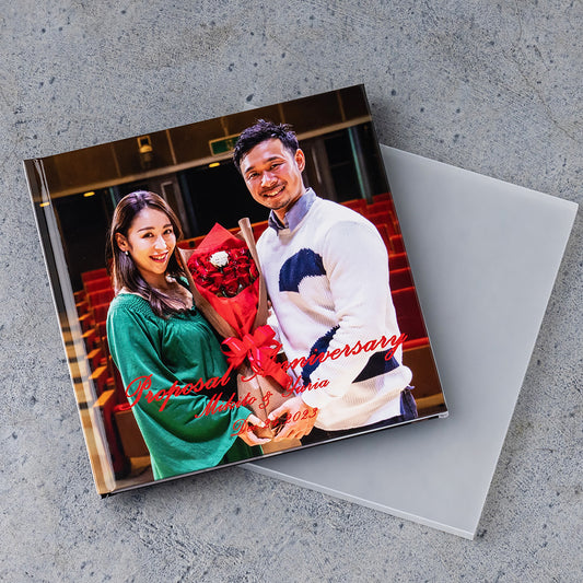 思い出のプロポーズフォト 三つ折りデザイン台紙