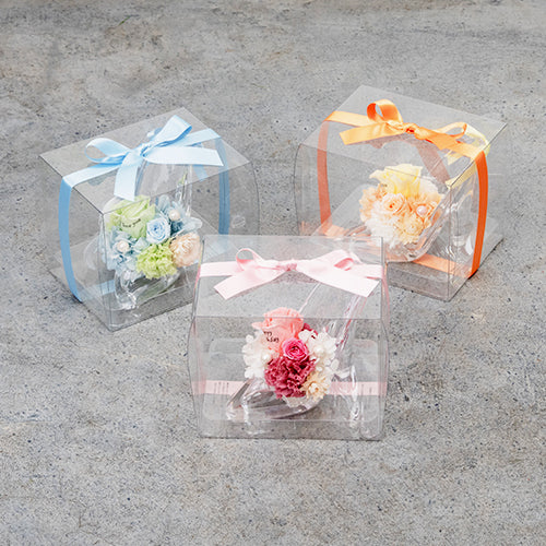 花びらメッセージ シンデレラの靴 お花イッパイ!プリザーブドフラワーアレンジ プロポーズ用