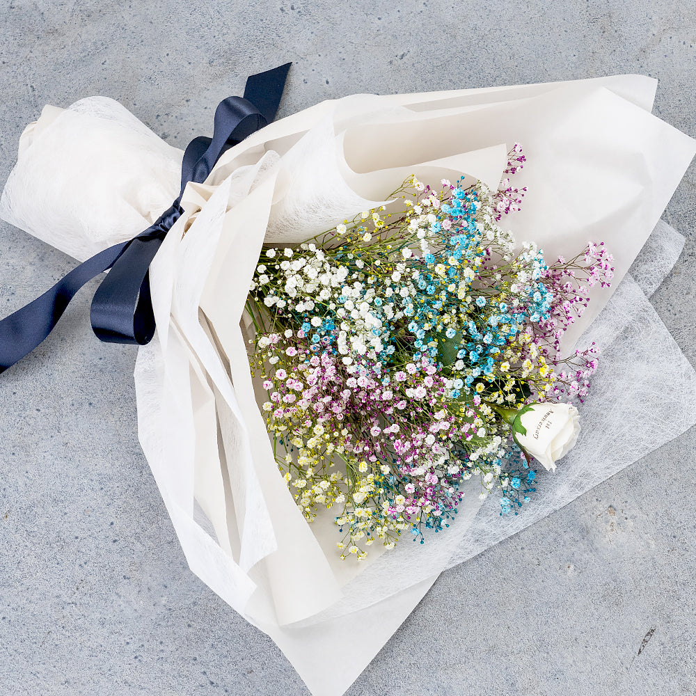 優しさあふれるフラワーフォトフレーム 2L判    ブルー No.48  他2点 フォトフレーム 2L（プリザーブドフラワー｜花・観葉植物