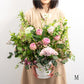 生花　季節のフラワーアレンジメント 花びらメッセージ