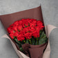 花びらメッセージ 赤バラ33本の花束 プリザーブドフラワー -生まれ変わっても愛するの意味を込めた
