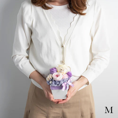 花びら写真プリント パステルプリザーブドフラワーアレンジ