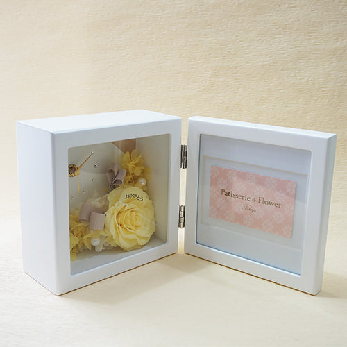 花びらメッセージ ピクチャークロック&プリザーブドフラワー