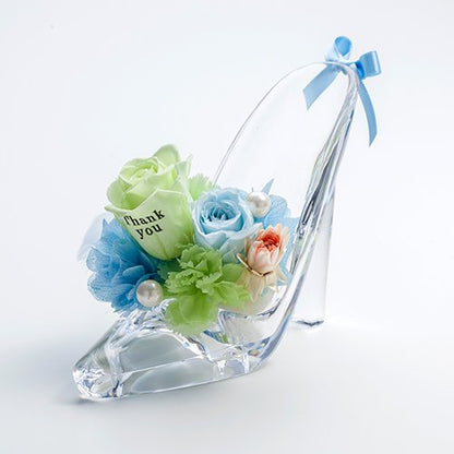 花びらメッセージ シンデレラの靴 お花イッパイ!プリザーブドフラワーアレンジ プロポーズ用