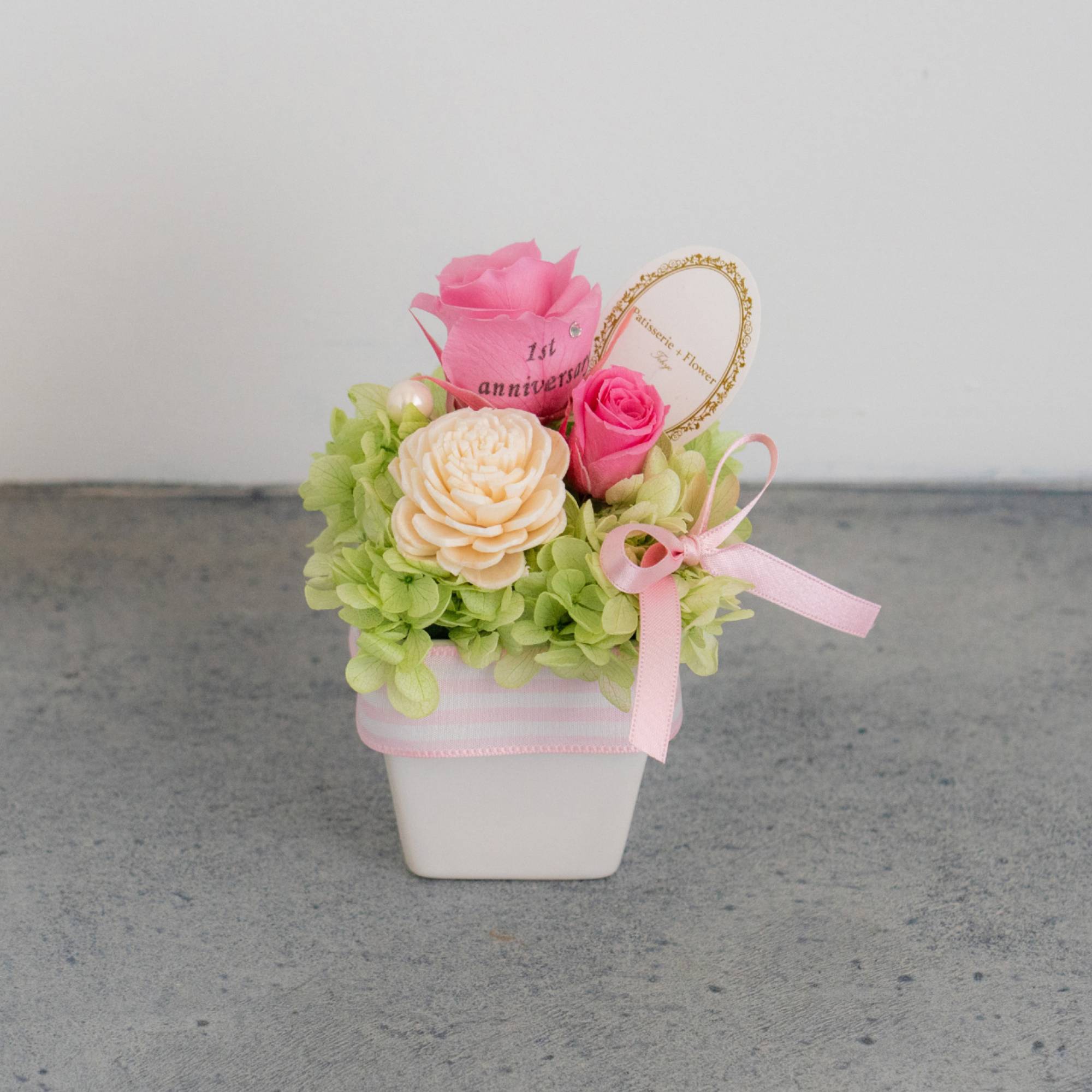 パステルプリザーブドフラワーアレンジS ≪ピンク≫