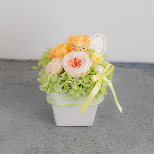 パステルプリザーブドフラワーアレンジM ≪ピンク≫